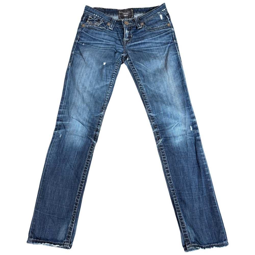 Big Star Nico‎ The Legendary Jeans Womens 27 (30x33) Blue Denim Whiskers Detail